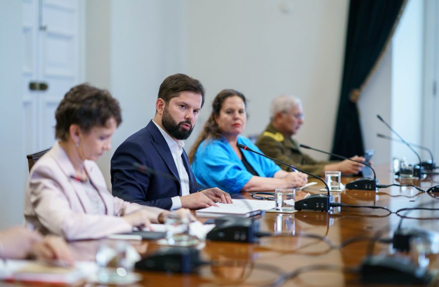 Presidente Boric encabeza en el Palacio de La Moneda el Consejo de Seguridad Nacional (Cosena)