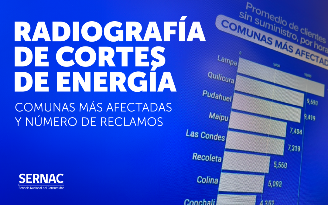 Radiografía de cortes de energía: comunas más afectadas y número de reclamos recibidos por Sernac