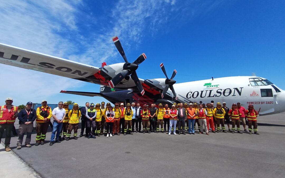 Gobierno recibe avión Hércules C-130 de gran capacidad y velocidad para combatir los incendios forestales