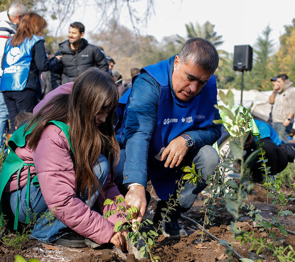 Gobierno de Santiago y Municipalidad de Santiago realizaron plantación de un nuevo Bosque de Bolsillo en Parque O’Higgins